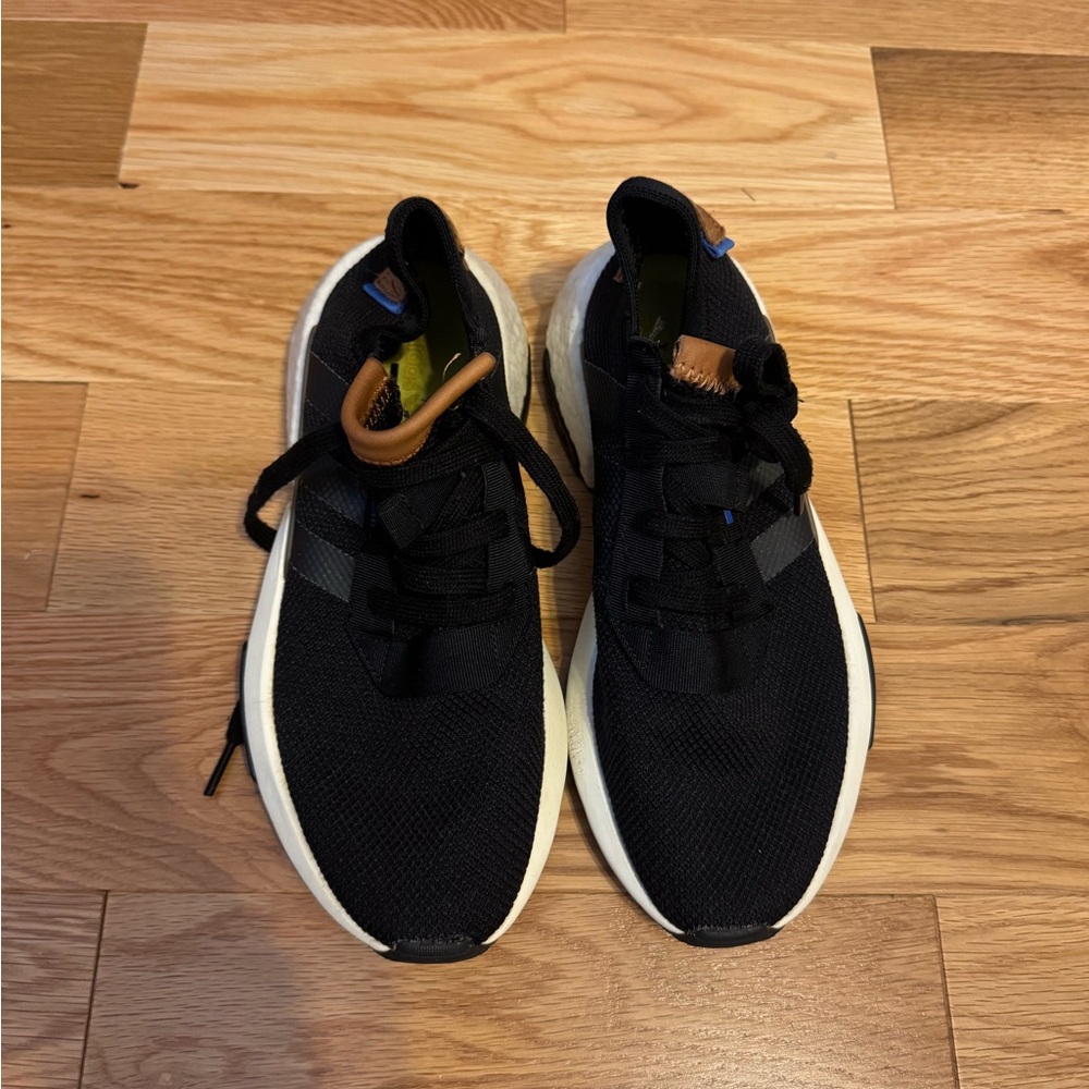 Adidas Black and Gold Sneakers